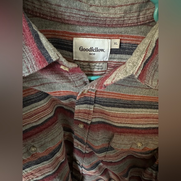 Goodfellow & Co Men’s Flannel Long Sleeve Button-Down Shirt - Picture 3 of 3